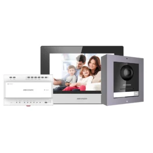 Hikvision DS-KIS702Y - Videoporteiro de superfície com câmara 2MPx display de 7'' a cores e Hub conversor para IP (2 fios)