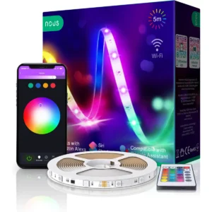 NOUS F1 - Kit Fita de LEDs RGB inteligente WiFi 18W IP44 (compatível c/ Tuya) - 5m