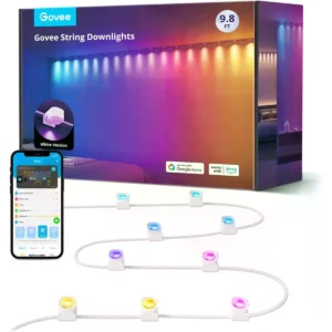Govee H608B - Cordão de Downlights RGBIC Inteligente (WiFi) 15 LEDs - 3m