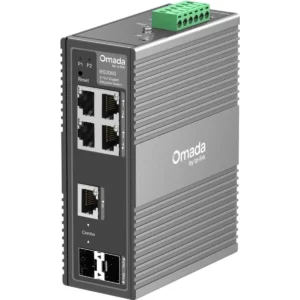 TP-Link IES206G - Switch industrial 6P (4× RJ45 / 1x SFP Combo / 1x SFP) Gigabit gerenciável p/ calha DIN ou parede