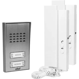 Kit Telefone de porta para instalação de superfície - 2 apartamentos - Vibell OR-DOM-SG-919