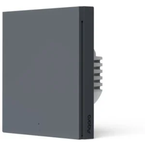 Aqara WS-EUK01-G - Interruptor (1 Gang) Smart Zigbee de encastrar H1 (sem Neutro) - Cinzento