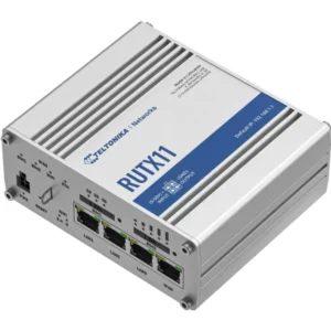 TELTONIKA Networks RUTX11 - Router industrial 4G LTE Cat6 Dual-SIM c/ 4 x portas Gigabit + WiFi + BLE + USB + I/O digital