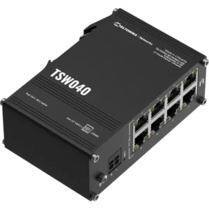 TELTONIKA Networks TSW040 - Switch 8P (8PoE+) 10/100Mbps para calha DIN