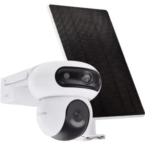 Ezviz HB90 4G Kit - Câmara IP (4G LTE / Wi-Fi) 2K⁺ Dupla (Pan/Tilt + Rotativa) c/ Bateria + Painel Solar - IP65