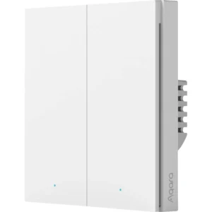 Aqara WS-EUK04 - Interruptor duplo (2 Gang) Smart Zigbee de encastrar H1 (com Neutro) - Branco