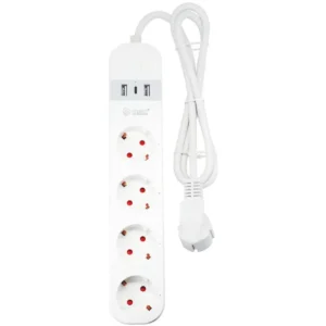GSC Evolution - Bloco de 4 tomadas inteligente (WiFi) c/ 2xUSB-A + 1xUSB-C - cabo (3x1.5mm²) 1.5m