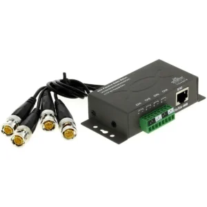 Transmissor de video passivo 4xBNC via UTP - terminais de parafuso