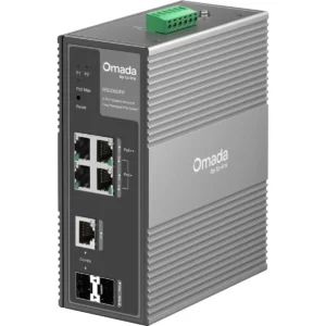 TP-Link IES206GPP - Switch industrial 6P (1x PoE++ / 3x PoE+ / 2x SFP Combo) Gigabit gerenciável p/ calha DIN ou parede