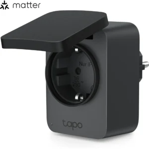 TP-Link Tapo P410M - Tomada Inteligente Wi-Fi c/ Matter - 16A 3680W c/ medição consumo - p/ exterior IP54