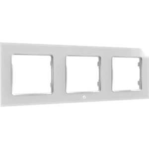Shelly Wall Frame 3 White - Espelho triplo para interruptores Shelly - branco