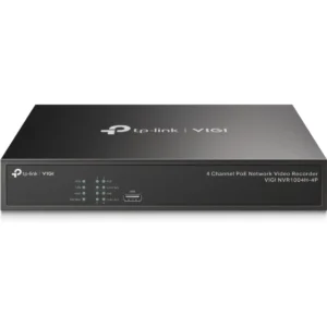 TP-Link VIGI NVR1004H-4P - Gravador de Vídeo NVR c/ PoE p/ câmaras IP - 4 canais