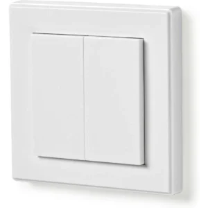 Nedis RFWS20WT - Interruptor duplo de superfície s/ fio inteligente RF 433.92MHz